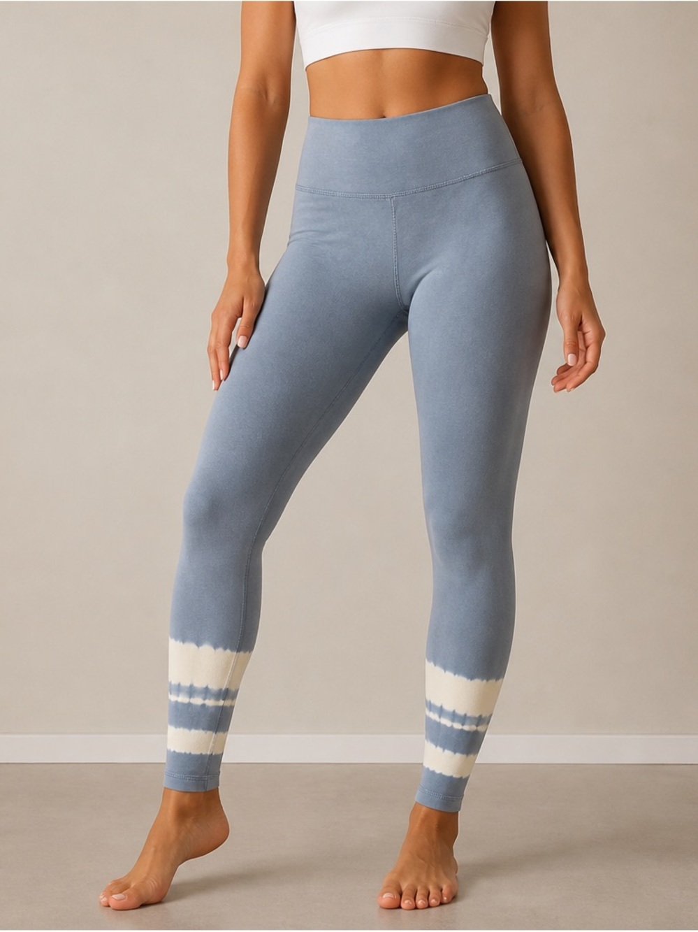 Aerie Chill. Play. Move. Blue Tie-Dye Leggings – Size M